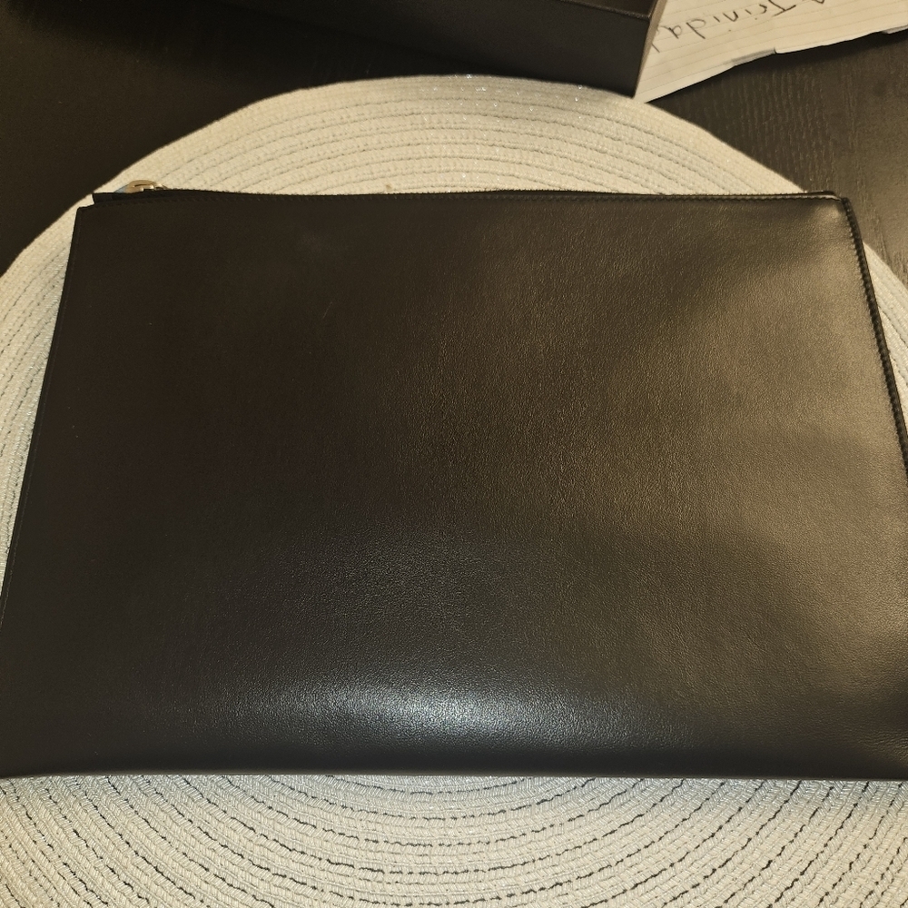 Saint Laurent Leather Zip Pouch / Document Holder - Picture 2 of 9